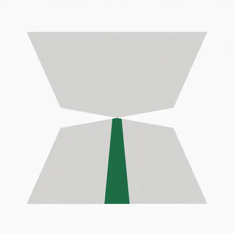 Minimal abstract mark of a bottleneck narrowing to a thin channel